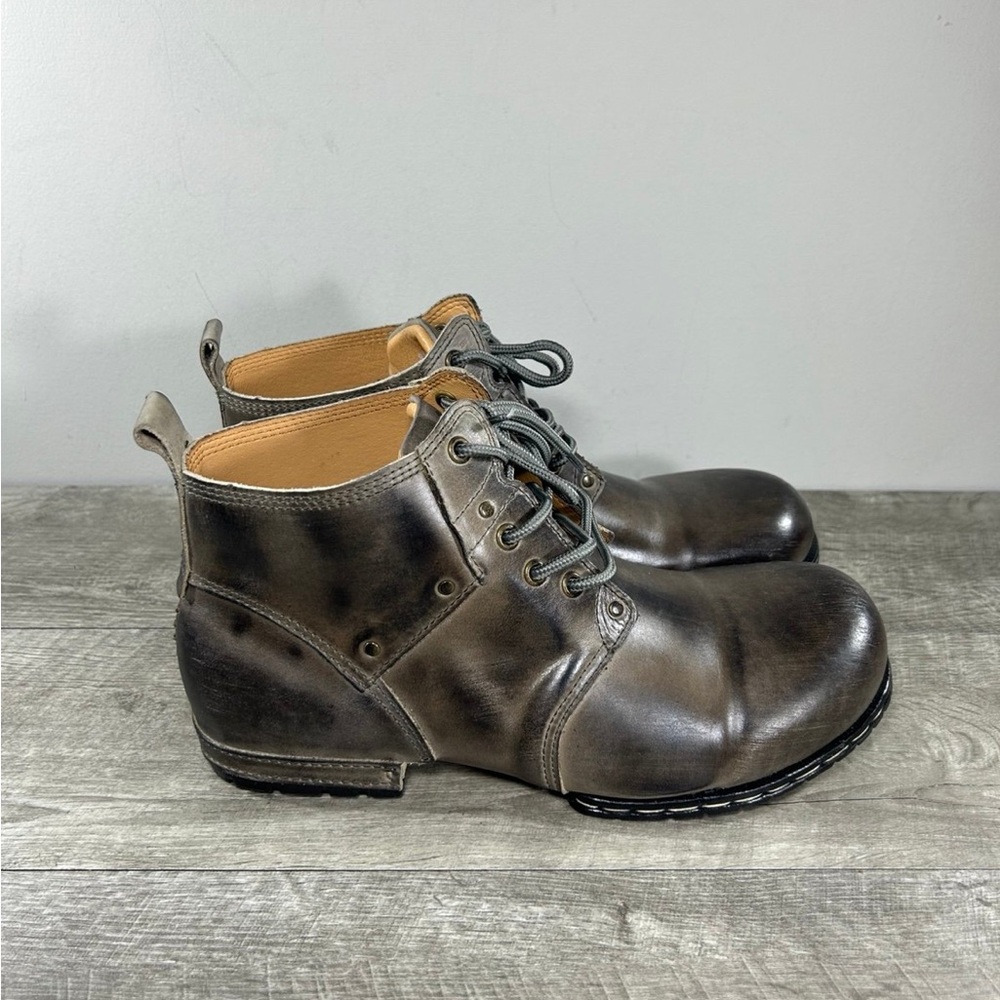 Osstone 6915 Moto Chukka Distressed Brown Leather Mens Lace Up Boots Size 9.5 - Picture 2 of 9